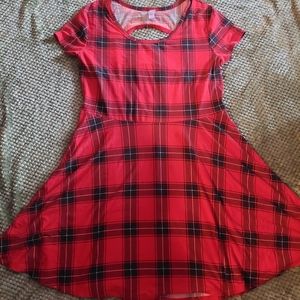 No Boundaries Plaid Skater Dress XXL